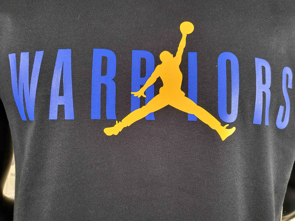 Miniatura: Golden State Warriors Preta | NBA Jordan Algodão