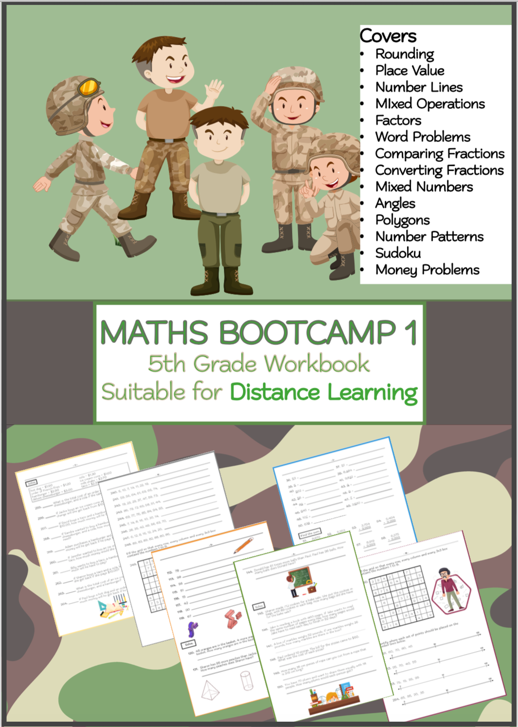 MATHS BOOTCAMP 1 - 5th Grade Workbook