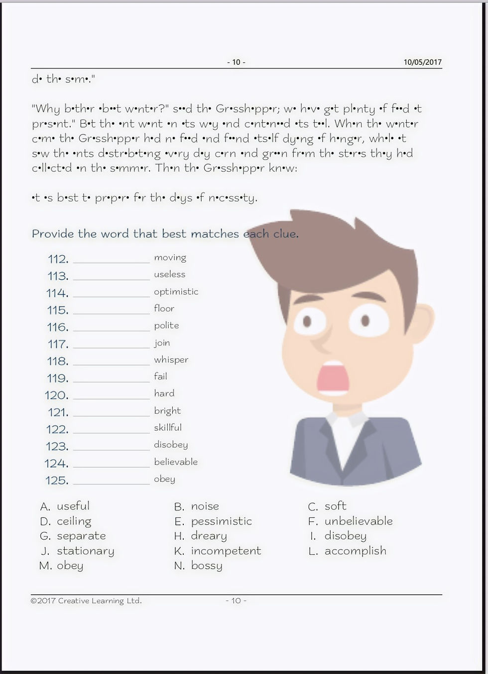 Thumbnail: ESL English Antonyms Printables Kit Level ELEMENTARY