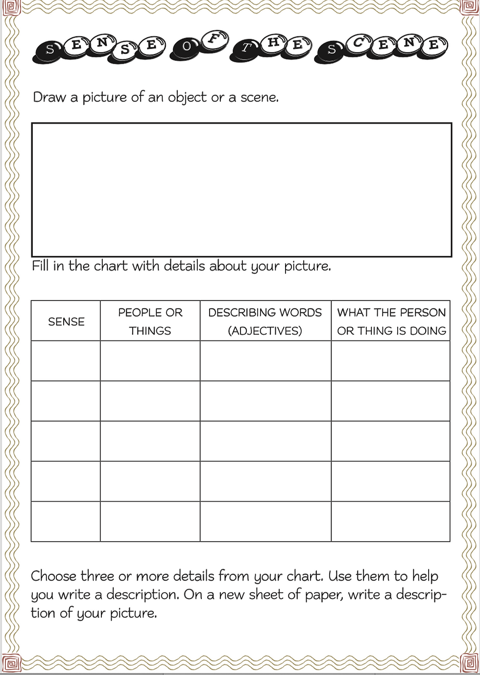 Thumbnail: GRADE 1 Writing Skills GRAPHIC ORGANIZER