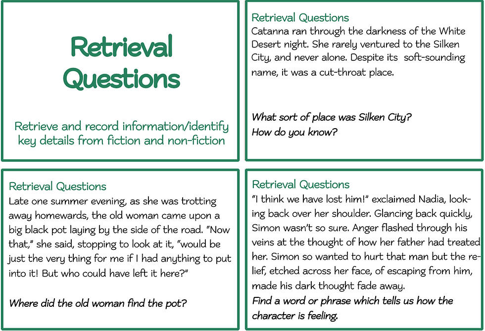 Thumbnail: GUIDED READING SKILLS Task Cards