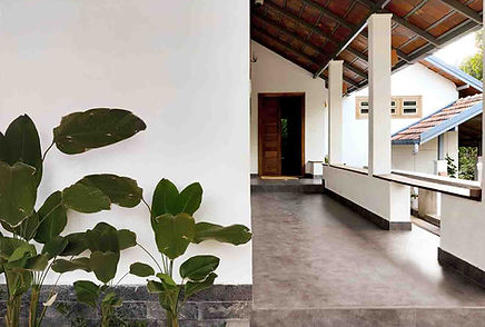 View of tropical design house verandah