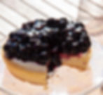 チーズケーキ　ブルーベリートッピング