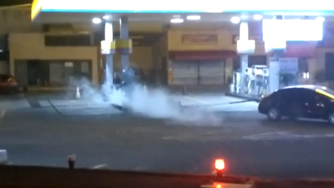 Vídeo: vazamento de gás é registrado em posto de Resende