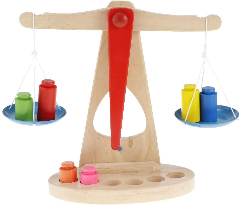 Thumbnail: Attractive Kids Toy Educational Teaching Balance Scales Wooden Weights