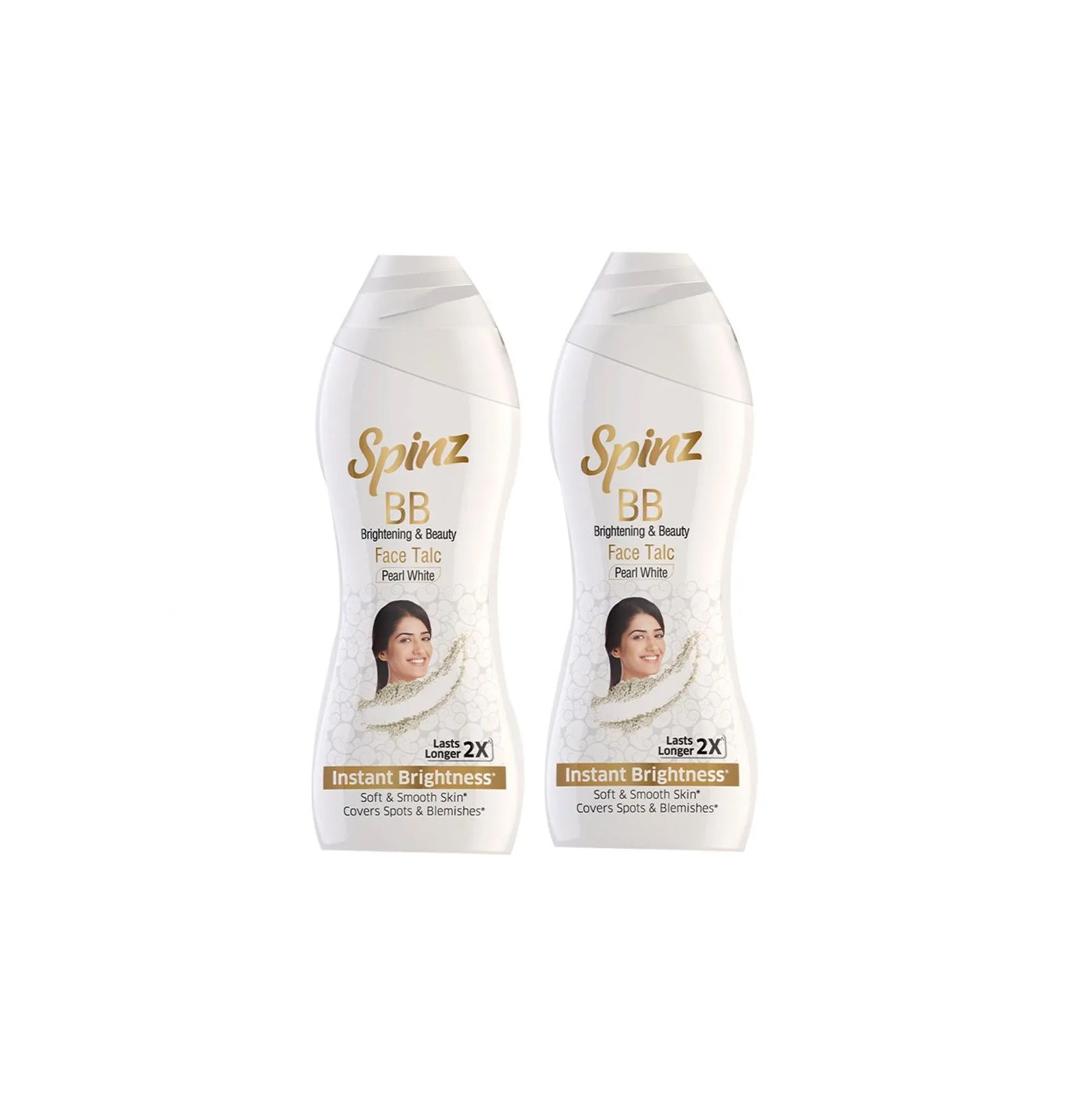 Spinz BB Brightening & Beauty Face Talc - Pearl White, Covers Dark Spots, Blemis