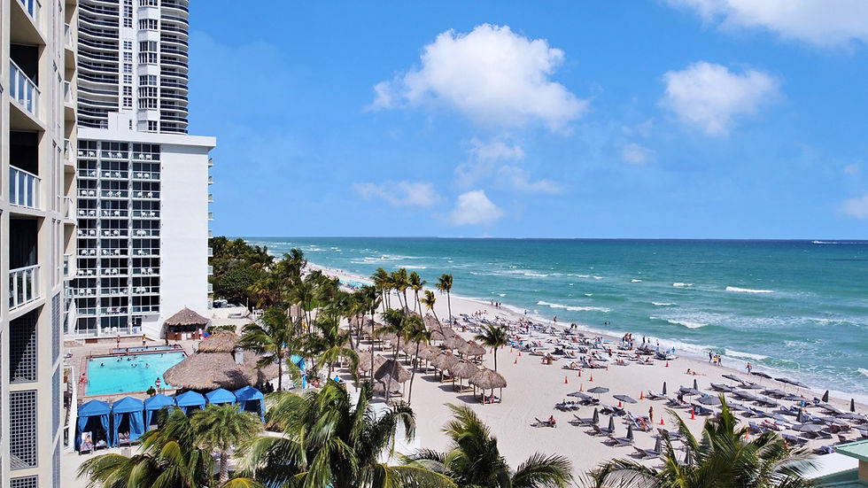 People on vacation at a beachfront rental