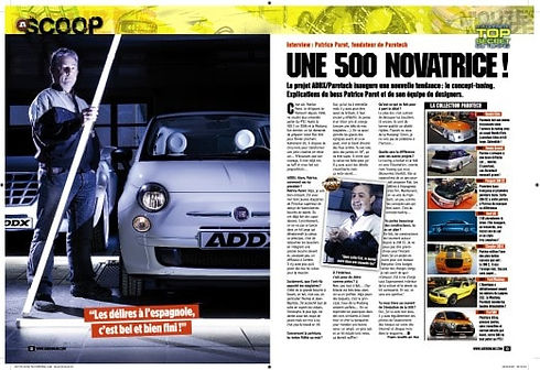 FIAT 500 PAROTECH ORANGE GRISE