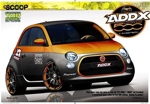 FIAT 500 PAROTECH ORANGE GRISE