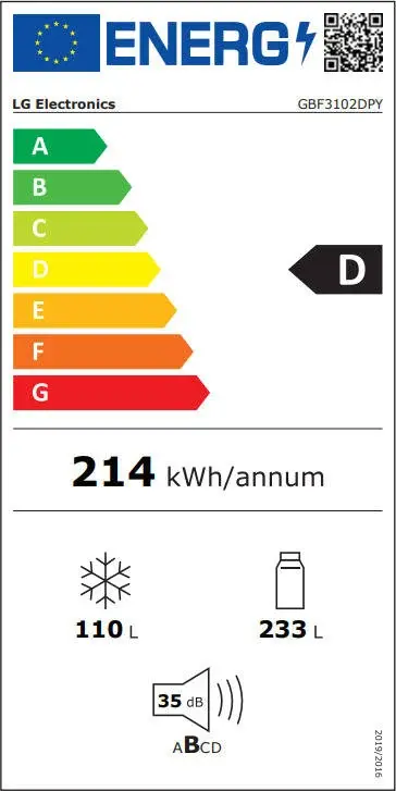 Miniatura: Frigorífico Combinado LG GBF3102DPY
