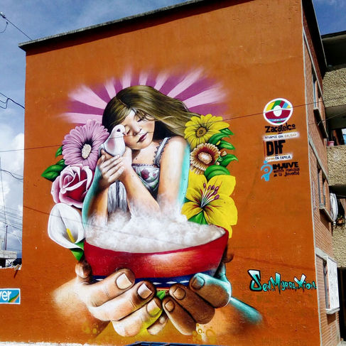 PINTAN “MURAL POR LA PAZ” EN ZACATELCO