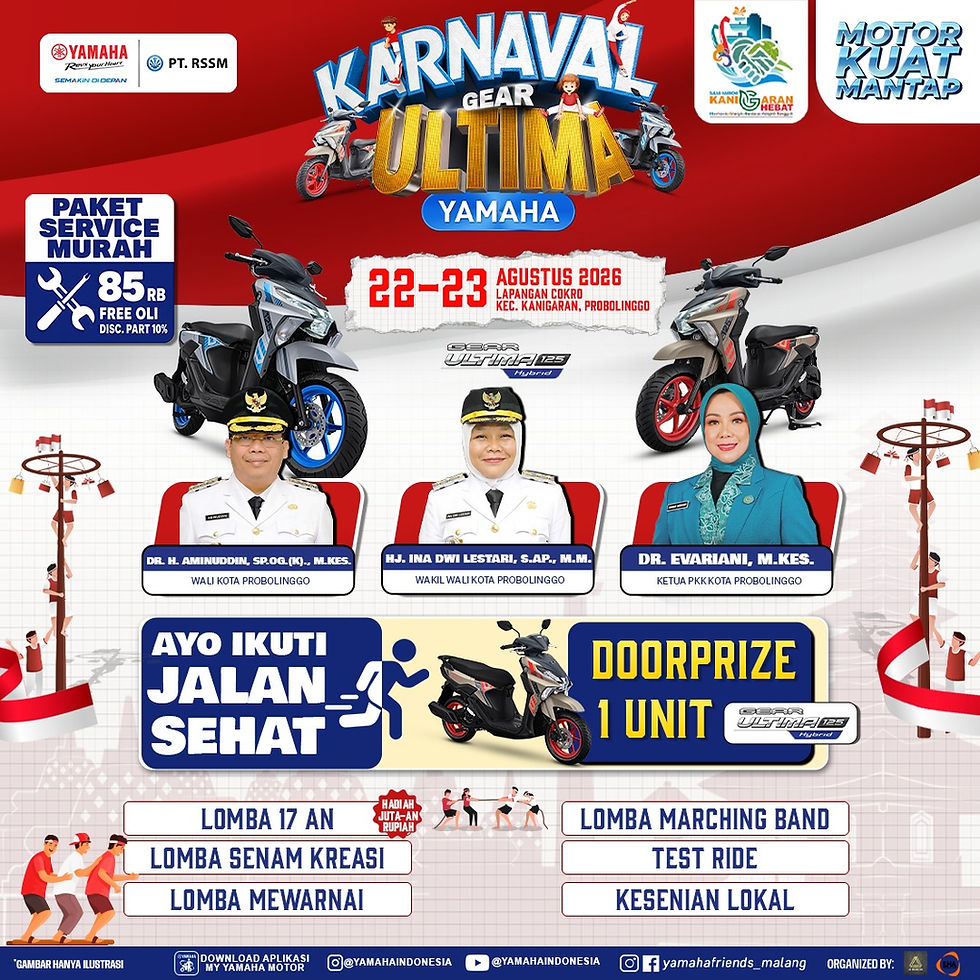 Beragam kegiatan digelar selama dua hari Karnaval GEAR ULTIMA, seperti jalan sehat, Lomba Senam GEAR, lomba mewarnai untuk kategori TK, KB dan SD kelas 1, serta lomba marching band tingkat SD.