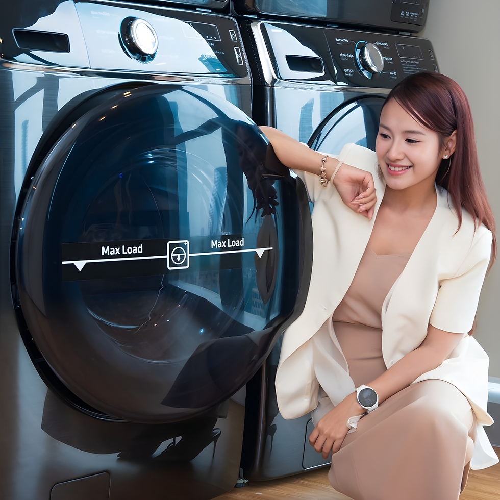 Samsung menawarkan mesin cuci komersial berkapasitas 18 kg dengan siklus pencucian normal selama 36 menit yang didukung SmartThings Pro, platform yang membantu bisnis memantau perangkat, penggunaan energi, dan operasional di berbagai lokasi.