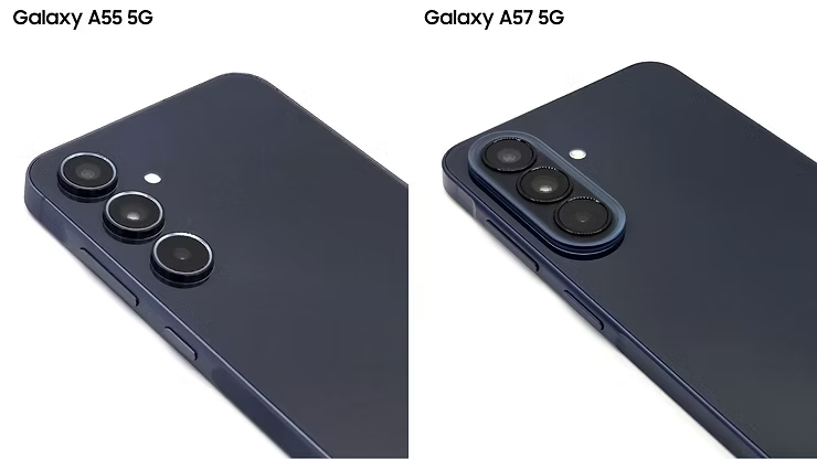 Hasil foto pada Galaxy A57 makin jernih dan minim noise (atas). Selain itu Samsung juga memperbarui desain kamera belakang dengan tampilan ambient island yang terlihat lebih clean, modern, dan premium.