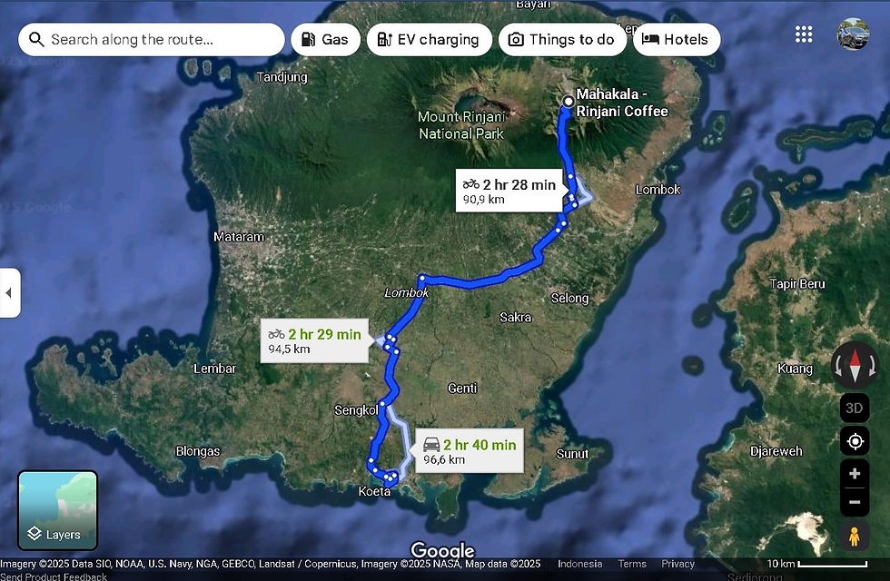 Rute 96,6 kilometer ini merupakan rute terjauh dalam perjalanan ini.