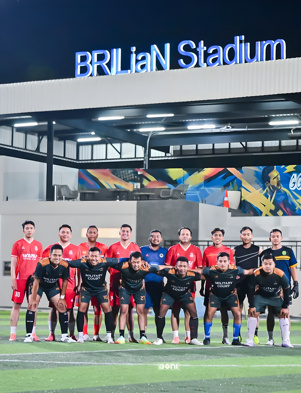 Pertandingan persahabatan mini soccer antara BRI BO Waru dan Pengadilan Militer Surabaya digelar pada 2 Oktober 2026 di Brilian Stadium Surabaya.