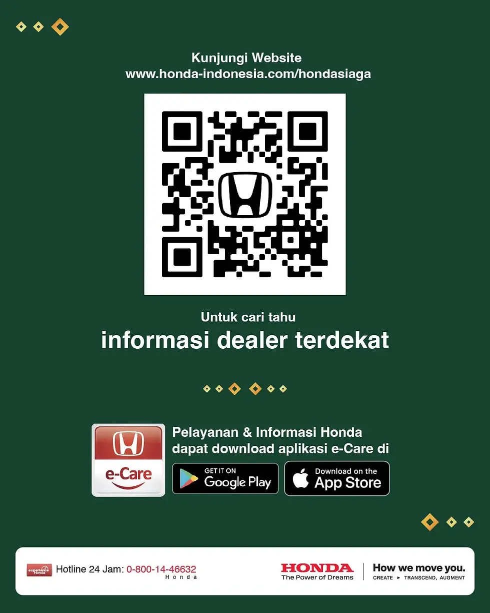 Aplikasi Honda e-Care dapat diunduh melalui Play Store maupun App Store.