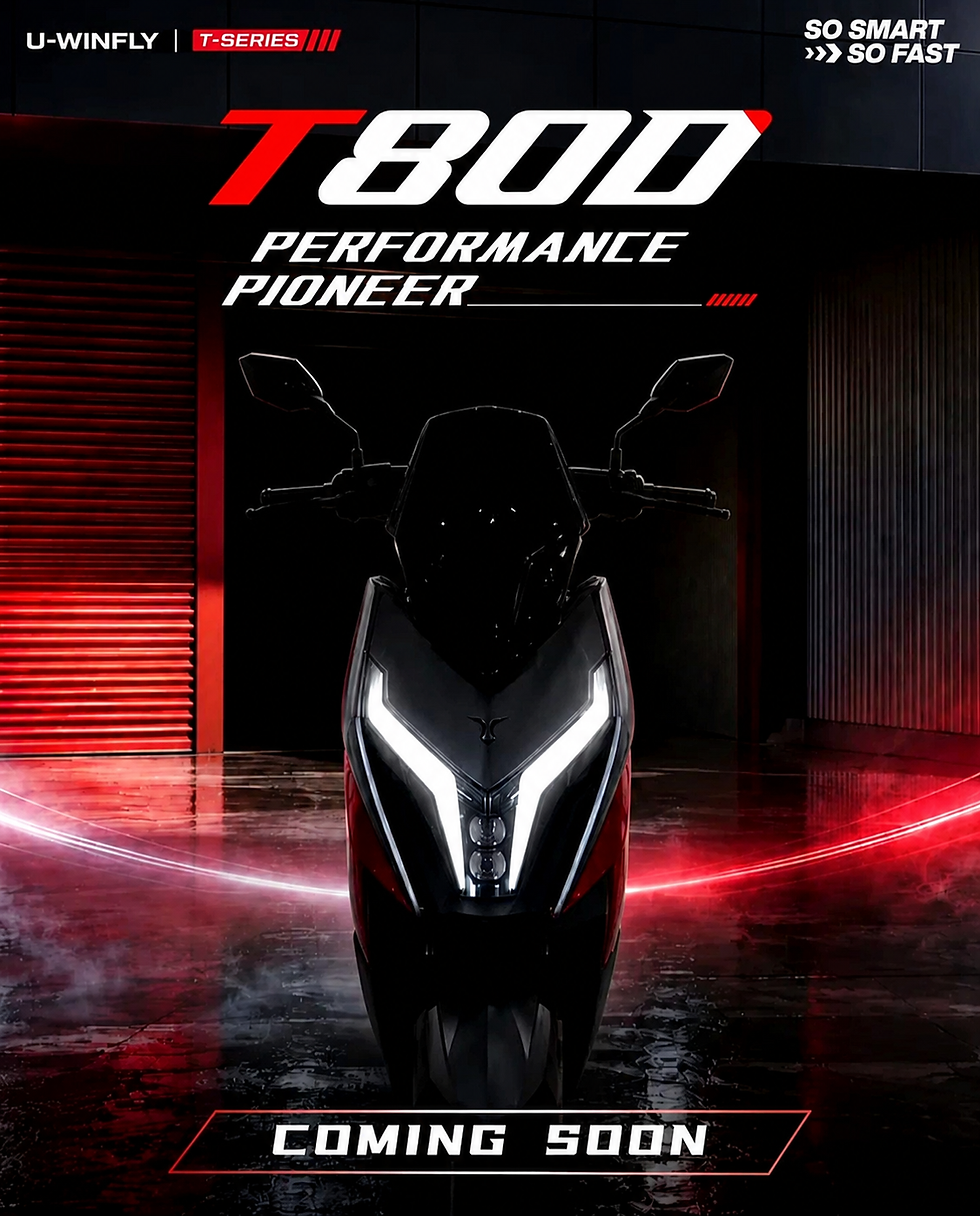 U-Winfly kembali membagikan teaser terbaru T80D yang masih berstatus "Coming Soon" dengan siluet motor (31/7) yang sebenarnya pernah diunggah desain utuhnya secara gamblang. 