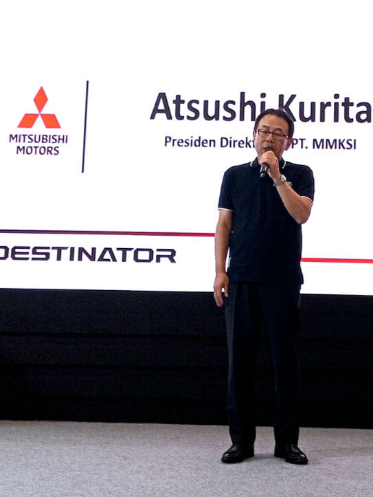 Prosesi peluncuran All-New Mitsubishi Destinator diawali tari tradisional dan sambutan Atsushi Kurita, President Director PT MMKSI.