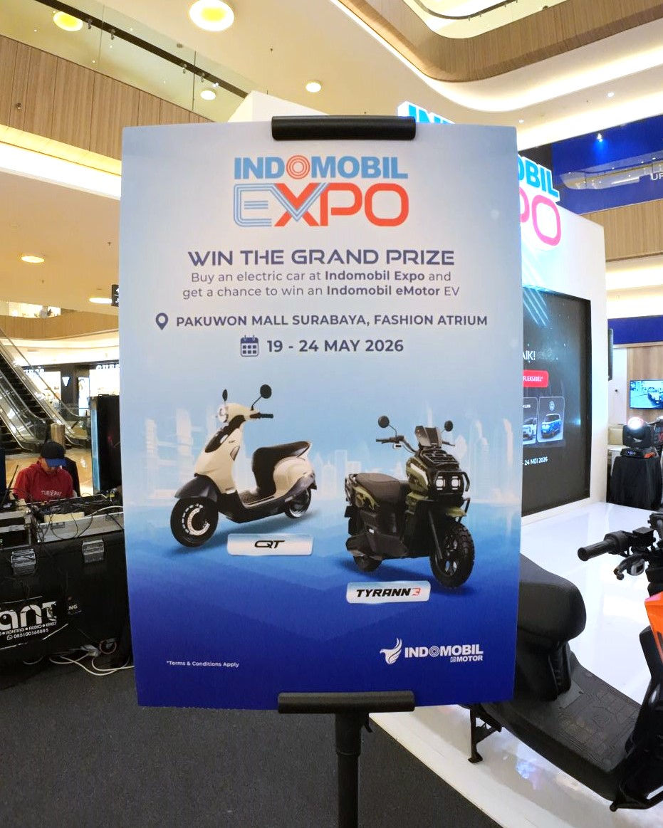 Dapatkan peluang mendapatkan grand prize motor Listrik Indomobil eMotor untuk pembelian mobil listrik selama ajang Indomobil Expo berlangsung.