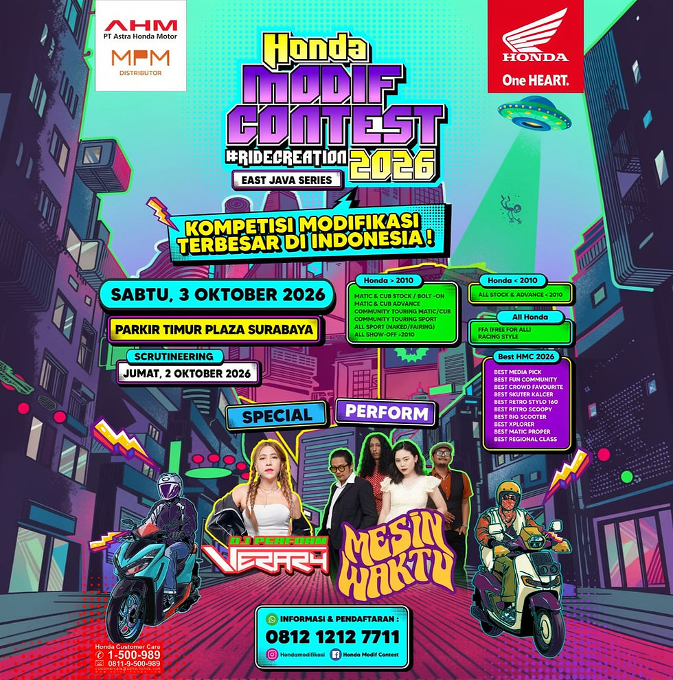 Honda Modif Contest (HMC) 2026 Hadir di Surabaya, Terbuka untuk Masyarakat Umum Full Hiburan!