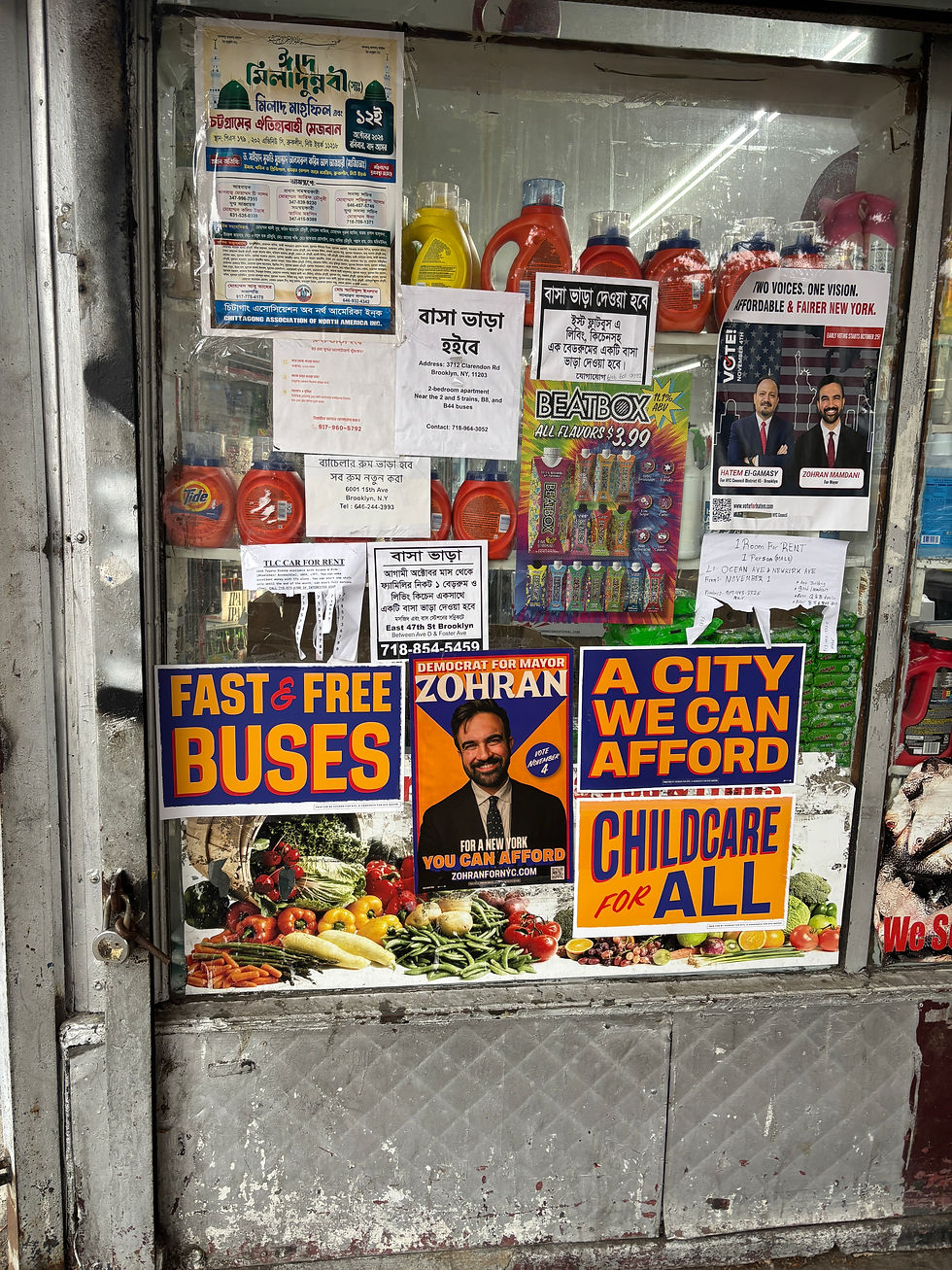 Mamdani campaign messages seen across the city