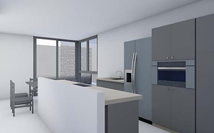 Rendering gelijkvloers keuken