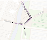 Concept plan die paden toont, gelijkvloers