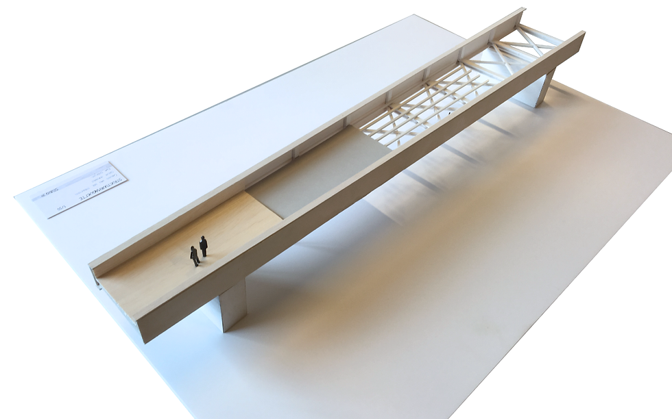 Maquette in schuimkarton en karton