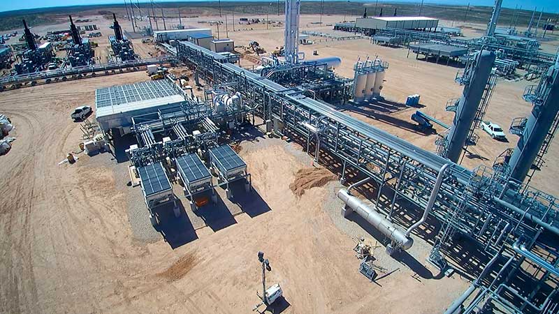 Plata procesadora de gas natural en Texas, Estados Unidos.