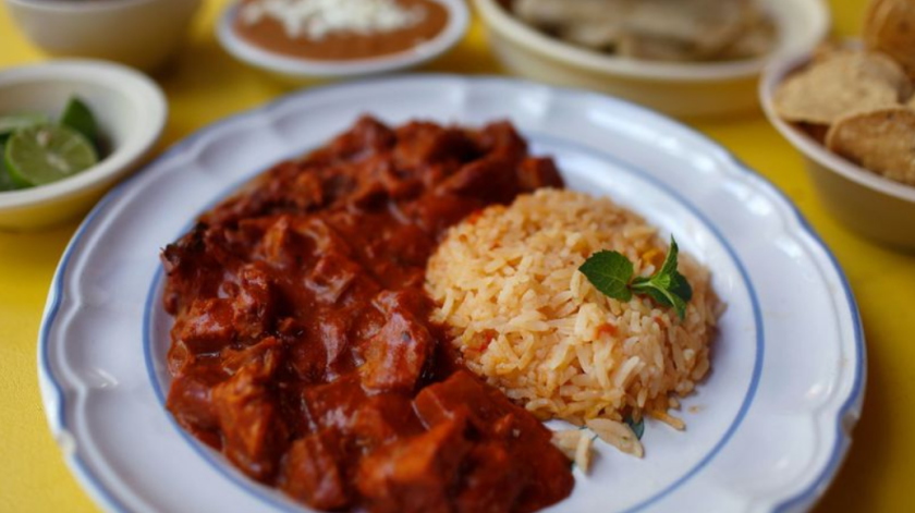 Carne con chile colorado 