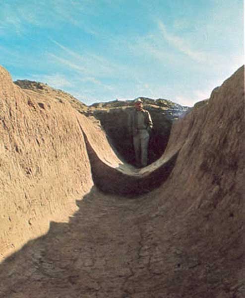 Un canal Hohókam en las afueras de Phoenix.