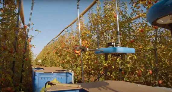 Drones de cosecha marca Tevel