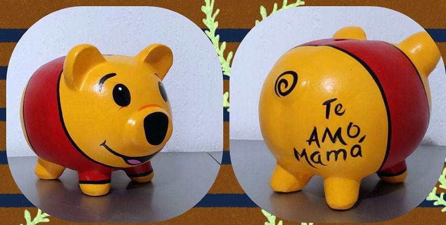 Alcancía de Winnie Pooh. Alcancías Hilo Rosa Hermosillo