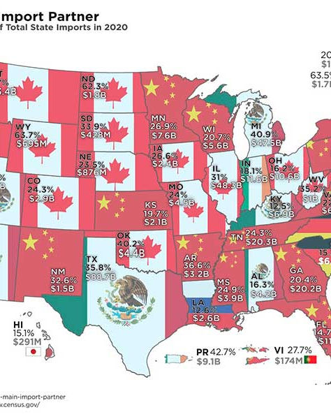¿Quiénes son los principales socios comerciales de Estados Unidos?