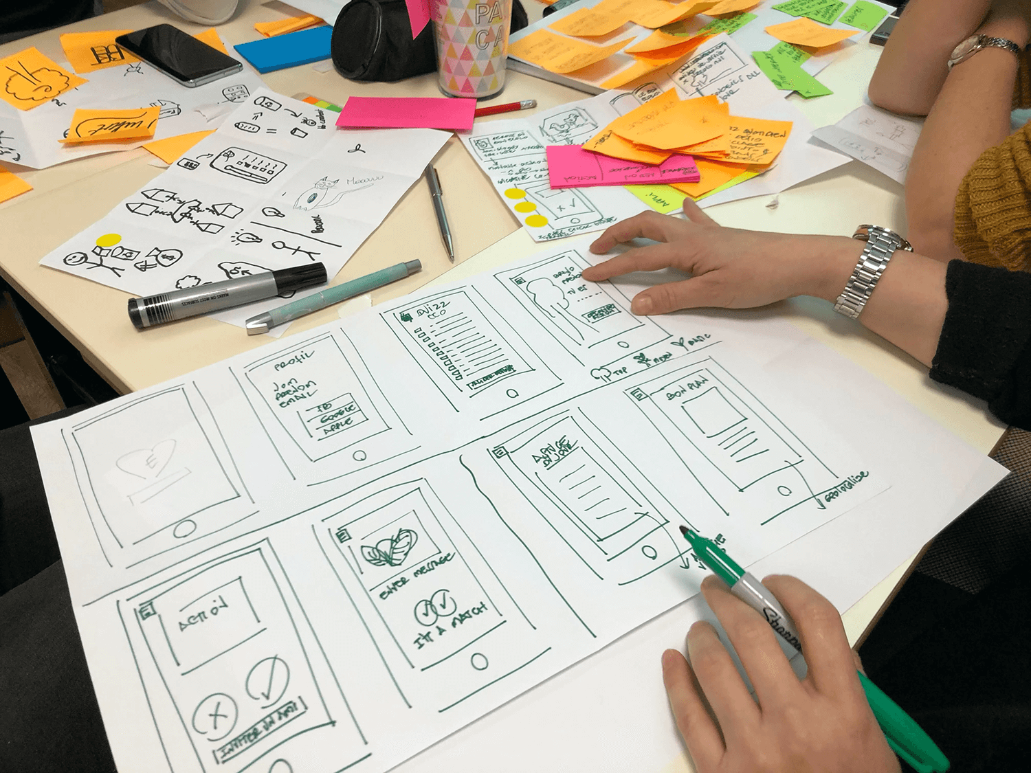 A mobile app interface design