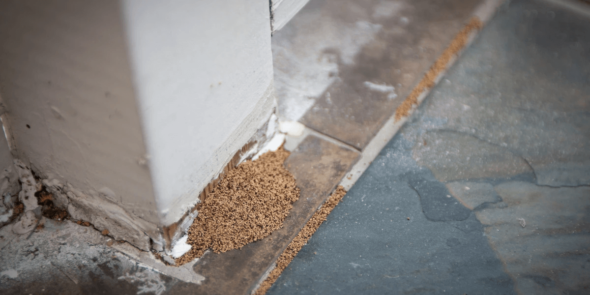 A picture of termite droppings in Florida