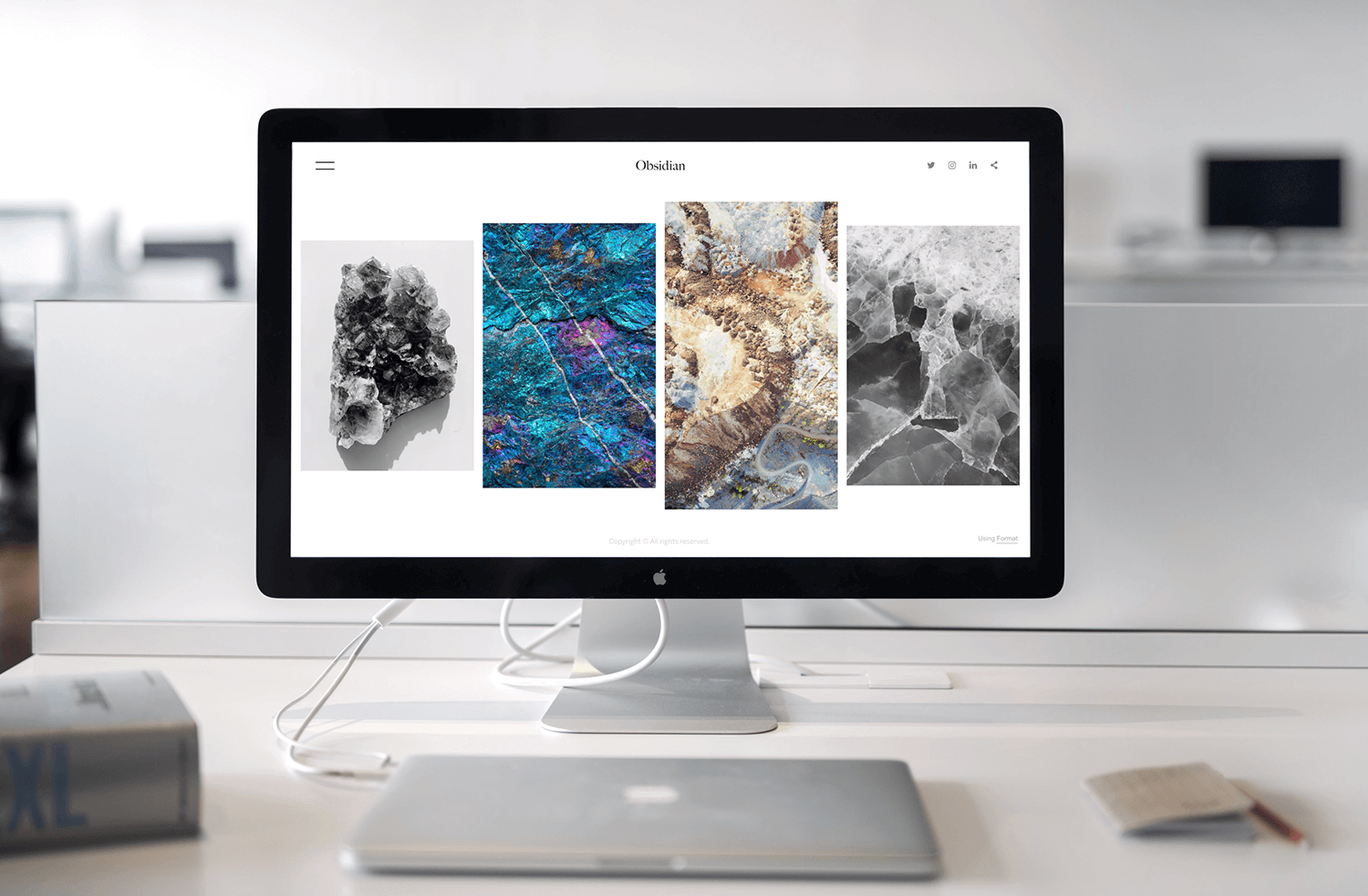 A website showing off accessibility options by providing big images