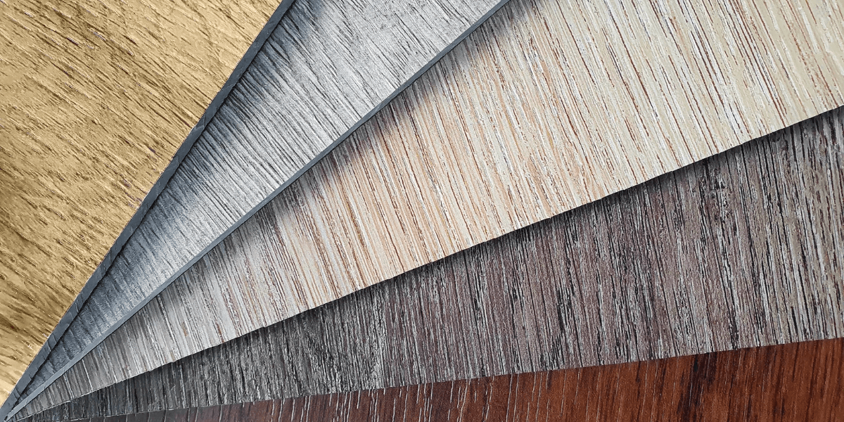 A range of different colors and styles of luxury vinyl plank flooring