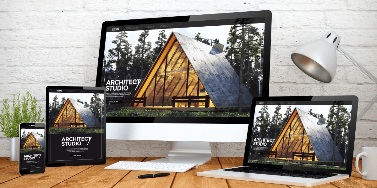 A website design with a visually appealing design that attracts website visitors