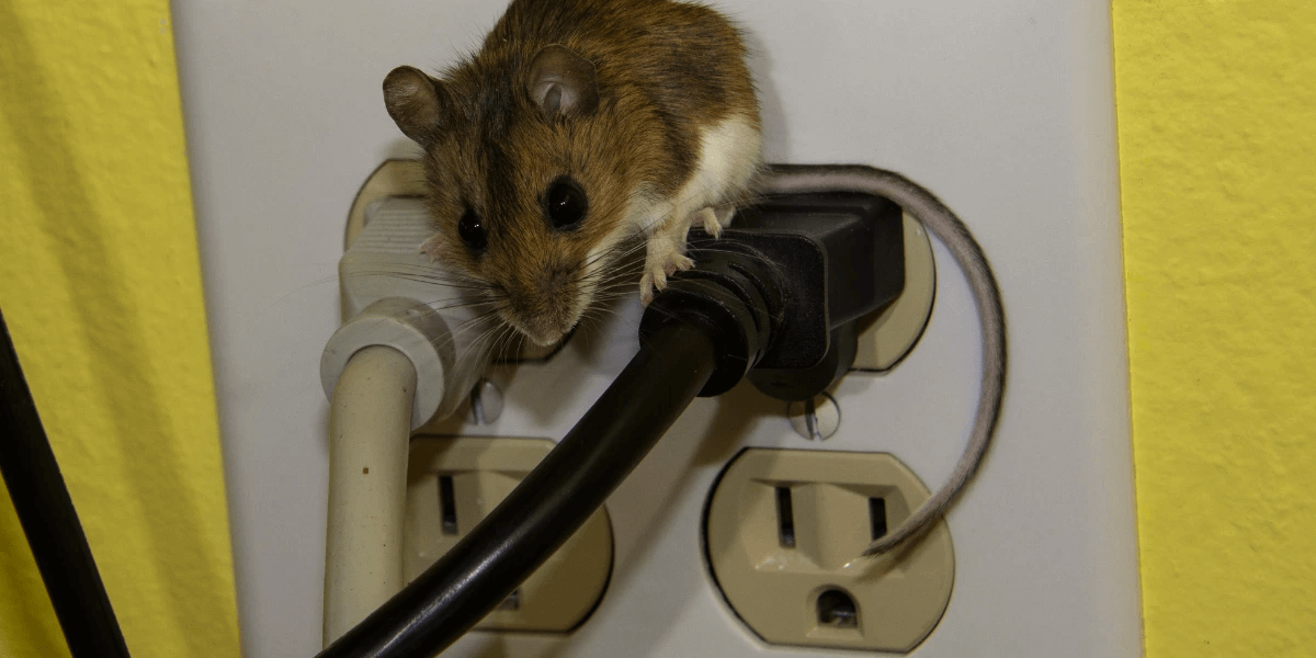 Mouse on electrical wiring