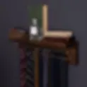 Brooks Brothers cologne sitting on a handmade tie rack made by Dapper Woodworks