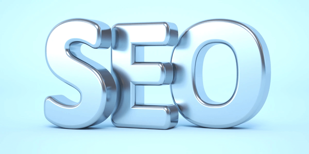 Steel letters spelling out SEO
