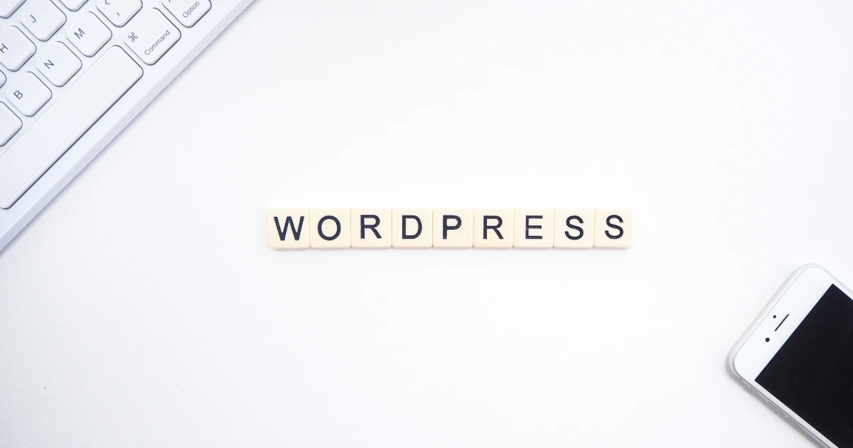 Word blocks spelling out Wordpress, a popular content management system