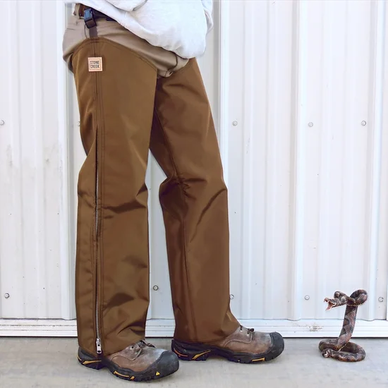 Snake chaps, rattlesnake chaps, and snake proof chaps provide full protection from snakes
