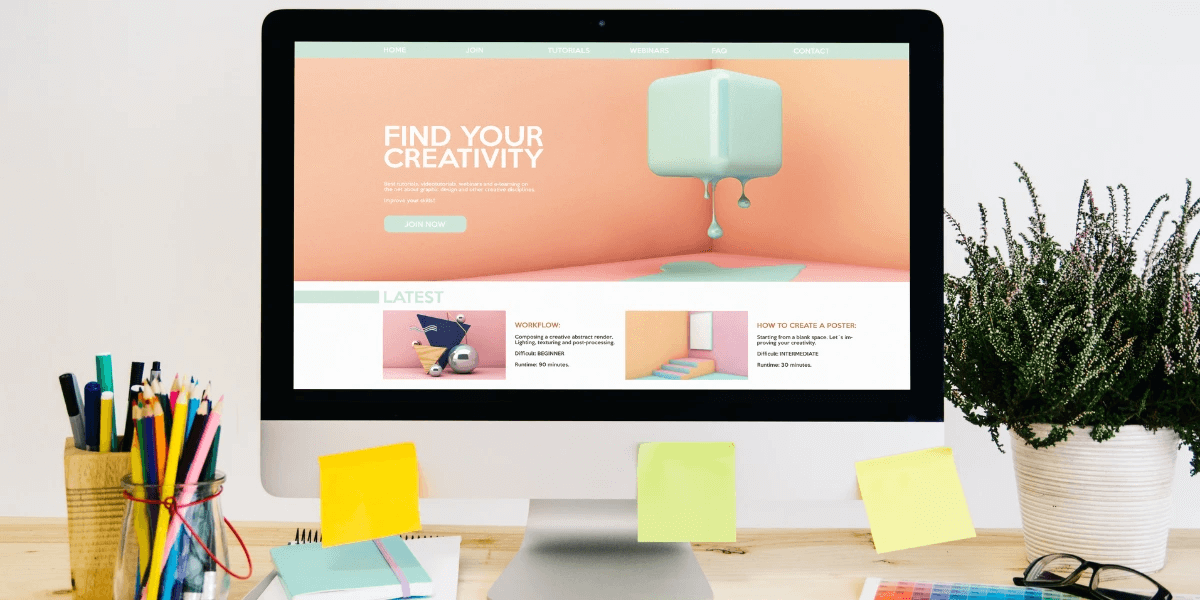 A website with simple and clear design