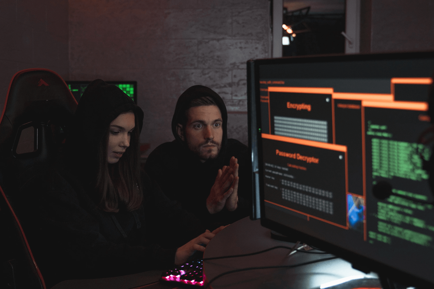Hackers discussing how to get into a site