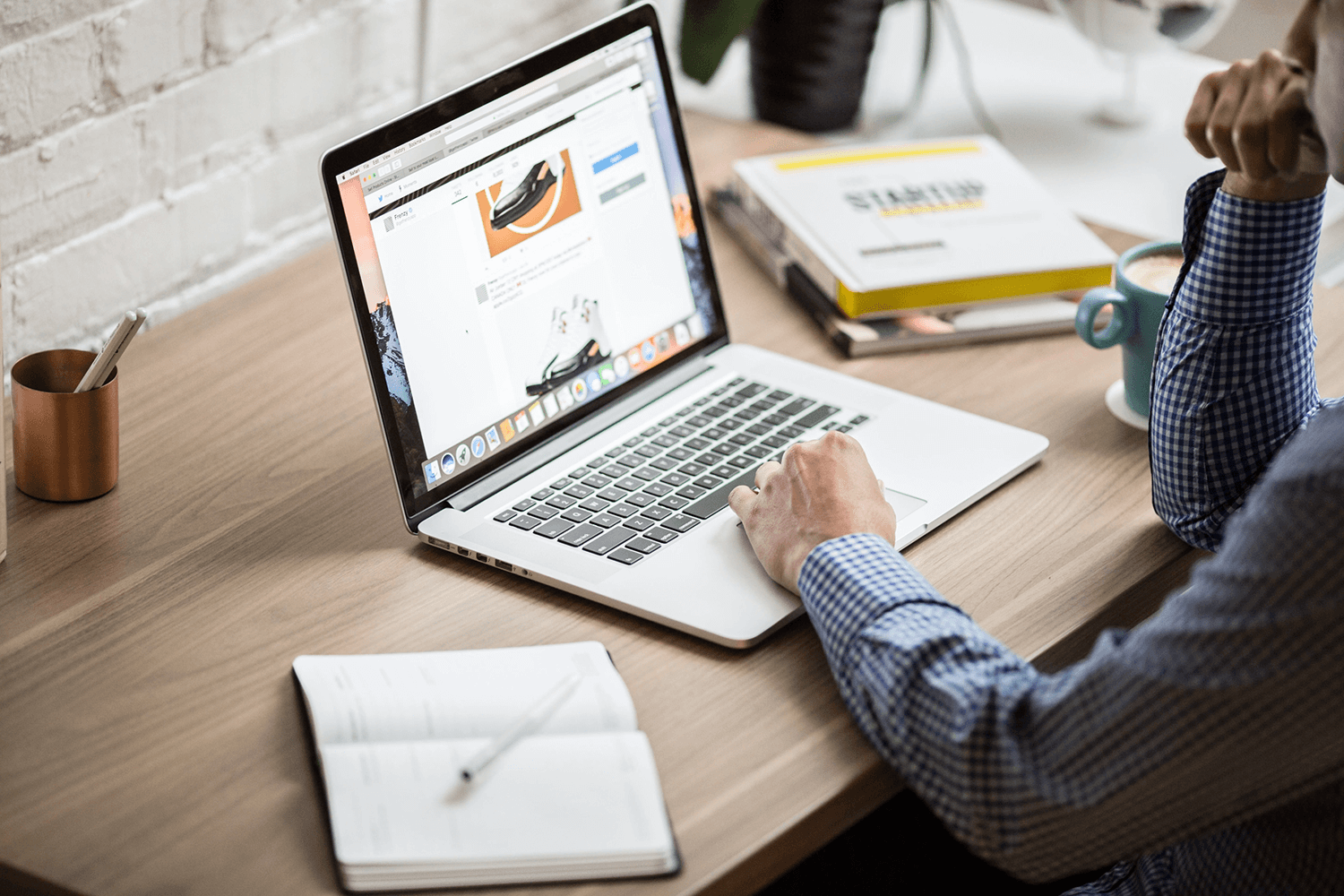 A customer using a user-friendly website