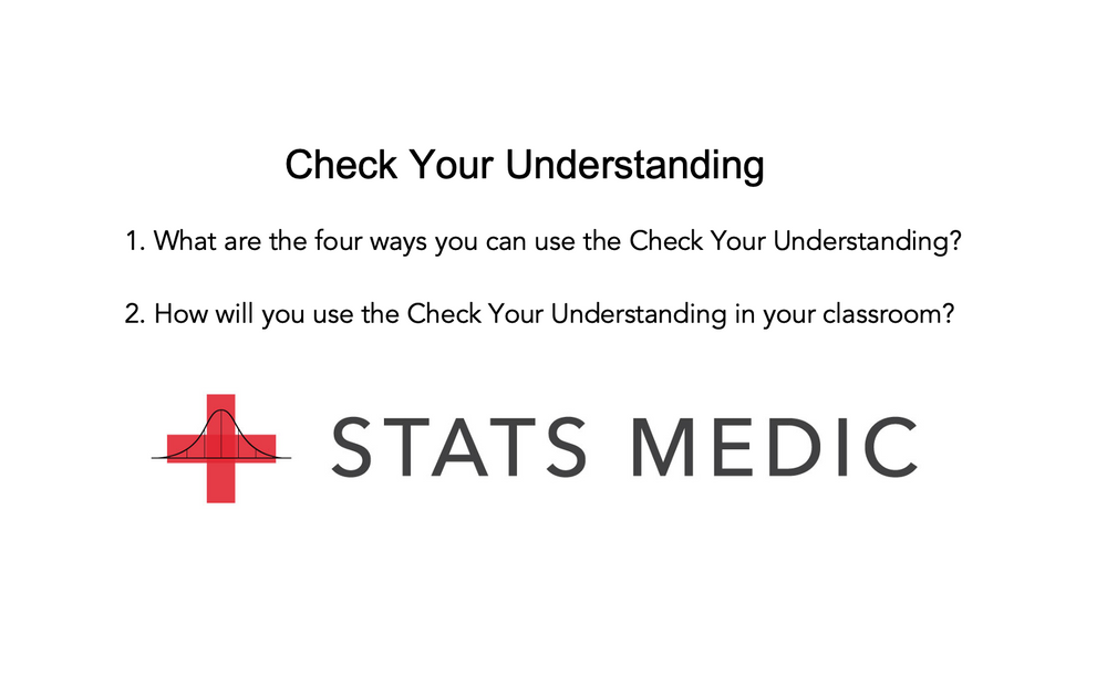 How to Use the Check Your Understanding (CYU)
