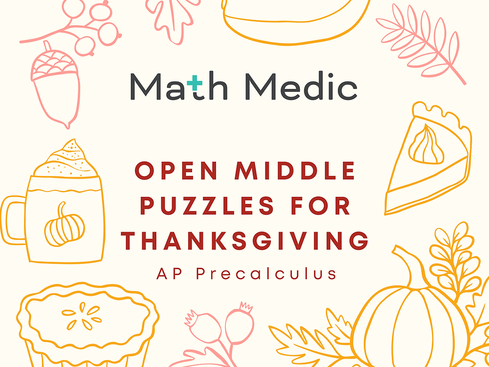 Open Middle Puzzles for AP Precalculus